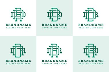 Harfler DRD DDR RDD RDR RDR RRD RDD Monogram Logo Set, herhangi bir marka için uygun