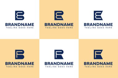 Harfler RE KE BF RF KF Monogram Logo Set, EB ER EK FR FK baş harfleri