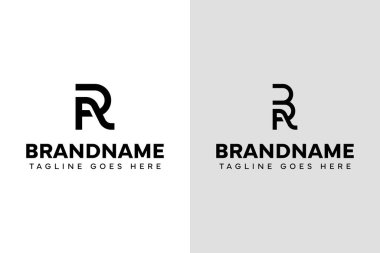 AR ve ARB harfleri monogram logosu, AR RA ARB ABR BRA BAR RAB baş harfleri