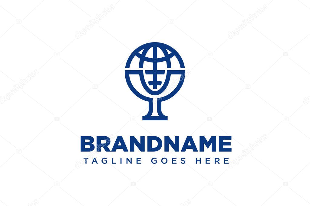 Letter Y Globe Logo, symbolizing connectivity, unity, and global reach