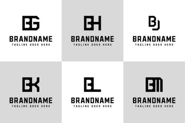 BG BH BJ BL BM Monogram Logosu, GB HB JB KB LB baş harfleri