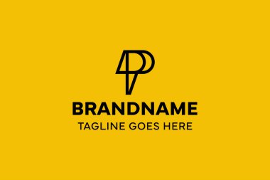P Harfi Modern Logo, gücü, enerjiyi ve modern gücü simgeliyor.