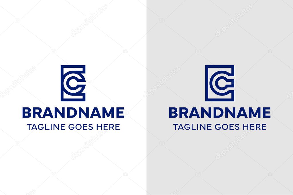 Letters CE Line Technology Logo Set, symbolizing innovation, connectivity, and modern technology