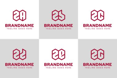 ZA ZB ZC ZD ZE ZG Geometrik Logo Ayarları, AZ BZ CZ DZ EZ baş harfleri için