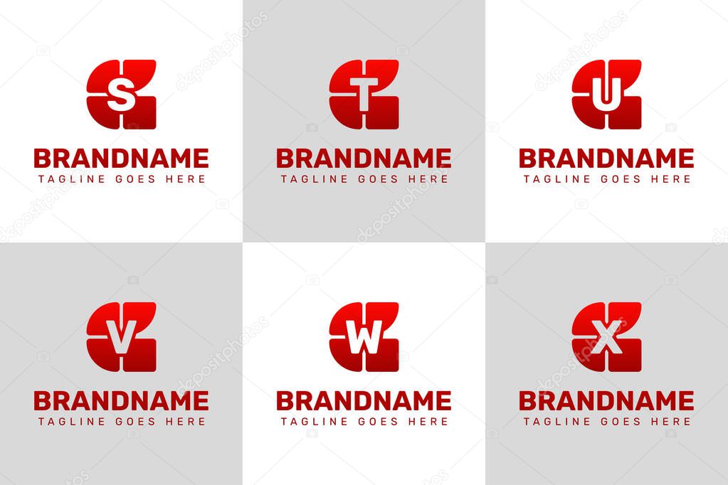 Letters GS GT GU GV GW GX Technology Logo Set, symbolizing innovation, progress, and smart solutions