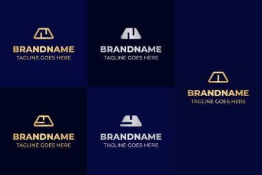 Letter N and Y Gold Silver Bar Logo, symbolizing wealth, value, and prestige