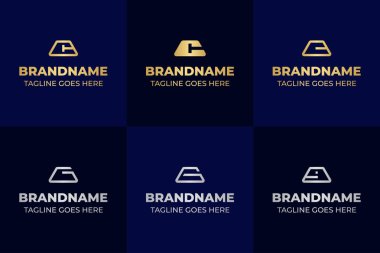 Letter C and G Gold Silver Bar Logo, symbolizing wealth, value, and prestige