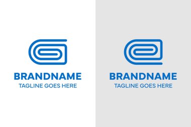 GG veya EE Kağıt Ataç Logosu, bağlantıyı, organizasyonu ve yaratıcılığı simgeleyen harfler