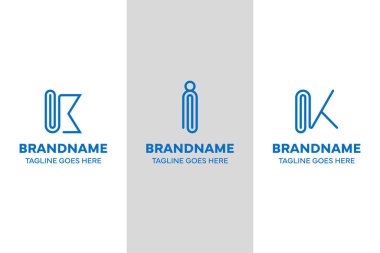 K harfi Kağıt Ataç Logosu, bağlantıyı, organizasyonu ve yaratıcılığı simgeliyor