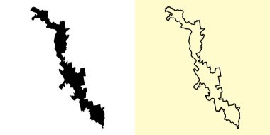 Transnistria haritası, Moldova, Avrupa. Doldurulmuş ve çizilmiş harita tasarımları. Vektör illüstrasyonu