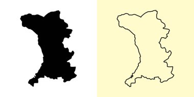 Shirak haritası, Ermenistan, Asya. Doldurulmuş ve çizilmiş harita tasarımları. Vektör illüstrasyonu