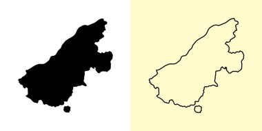 Sahte harita, Bulgaristan, Avrupa. Doldurulmuş ve çizilmiş harita tasarımları. Vektör illüstrasyonu