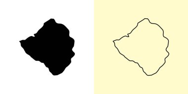 Kirsehir haritası, Türkiye, Asya. Doldurulmuş ve çizilmiş harita tasarımları. Vektör illüstrasyonu
