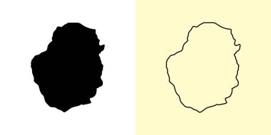 Kampong Chhnang haritası, Kamboçya, Asya. Doldurulmuş ve çizilmiş harita tasarımları. Vektör illüstrasyonu