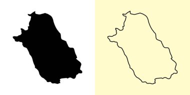 Fars haritası, İran, Asya. Doldurulmuş ve çizilmiş harita tasarımları. Vektör illüstrasyonu
