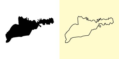Chernivtsi haritası, Ukrayna, Avrupa. Doldurulmuş ve çizilmiş harita tasarımları. Vektör illüstrasyonu