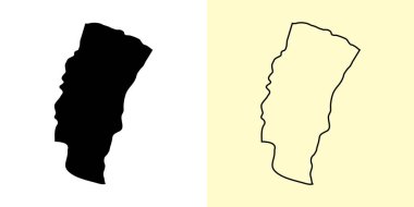 Bara haritası, Nepal, Asya. Doldurulmuş ve çizilmiş harita tasarımları. Vektör illüstrasyonu