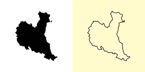 Zajecar地图 塞尔维亚 欧洲填好并勾勒出地图的设计 矢量说明 — 图库矢量图片
