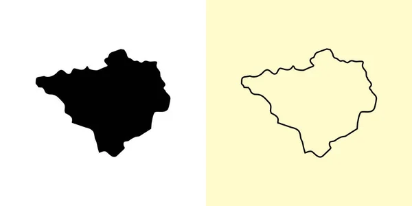 Yozgat地图 土耳其 填好并勾勒出地图的设计 矢量说明 — 图库矢量图片