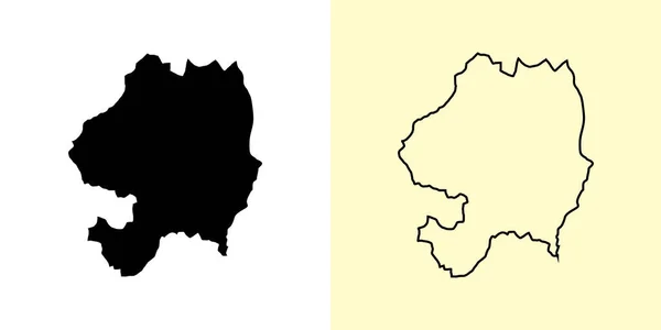 ウィックロー地図アイルランドヨーロッパ 地図のデザインを記入してアウトラインします ベクターイラスト — ストックベクタ