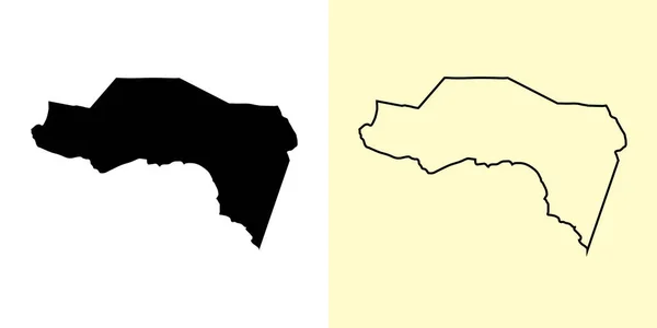Χάρτης Γουεστμόρλαντ Τζαμάικα Αμερική Γεμάτο Και Περίγραμμα Σχέδια Χάρτη Εικονογράφηση — Διανυσματικό Αρχείο