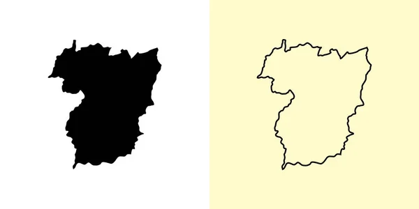 ヴィラ レアル地図 ポルトガル ヨーロッパ 地図のデザインを記入してアウトラインします ベクターイラスト — ストックベクタ