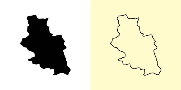 Vilani Map Latvia Europe Filled Outline Map Designs Vector Illustration — Stock Vector