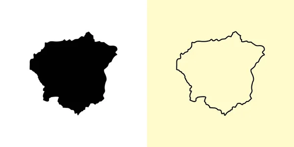 Mapa Vayots Dzor Arménia Ásia Desenhos Mapas Preenchidos Esboçados Ilustração —  Vetores de Stock