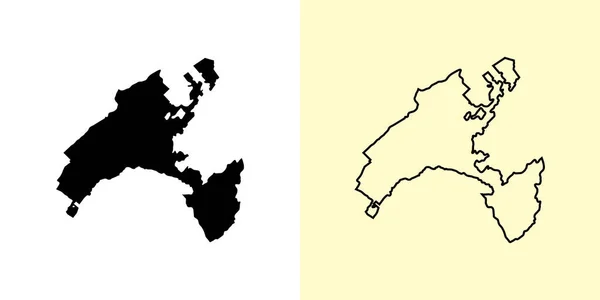 Χάρτης Vaud Ελβετία Ευρώπη Γεμάτο Και Περίγραμμα Σχέδια Χάρτη Εικονογράφηση — Διανυσματικό Αρχείο