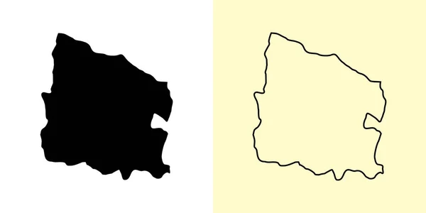 バルベルデ地図 ドミニカ共和国 アメリカ 地図のデザインを記入してアウトラインします ベクターイラスト — ストックベクタ