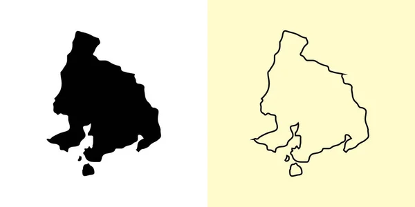 Valle Map Honduras Americas Filled Outline Map Designs Vector Illustration — Stock Vector