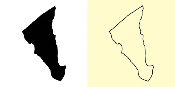 ツトン地図 ブルネイ アジア 地図のデザインを記入してアウトラインします ベクターイラスト — ストックベクタ
