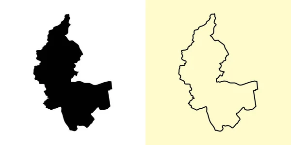 Тукумс Карта Латвия Европа Заполненные Очерченные Схемы Карт Векторная Иллюстрация — стоковый вектор