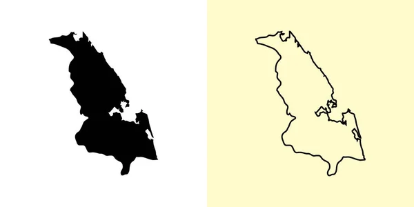トリンコマリー地図 スリランカ アジア 地図のデザインを記入してアウトラインします ベクターイラスト — ストックベクタ