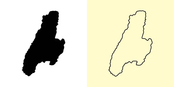 Χάρτης Τόλιμα Κολομβία Αμερική Γεμάτο Και Περίγραμμα Σχέδια Χάρτη Εικονογράφηση — Διανυσματικό Αρχείο