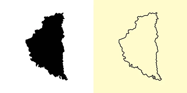 Ternopil地图 乌克兰 填好并勾勒出地图的设计 矢量说明 — 图库矢量图片