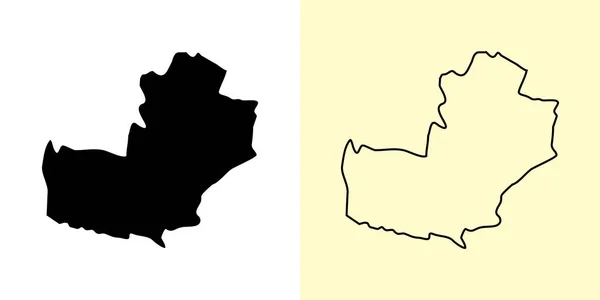 Mappa Telenesti Moldavia Europa Pieno Disegni Mappe Contorno Illustrazione Vettoriale — Vettoriale Stock