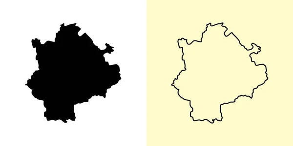 Talsi地图拉脱维亚欧洲填好并勾勒出地图的设计 矢量说明 — 图库矢量图片