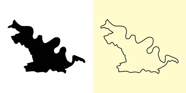 Soroca Karta Moldavien Europa Fyllda Och Skissera Kartor Vektorillustration — Stock vektor