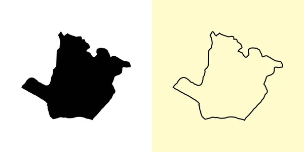 ソナテ地図 エルサルバドル アメリカ 地図のデザインを記入してアウトラインします ベクターイラスト — ストックベクタ