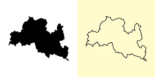 斯摩利亚地图保加利亚欧洲填好并勾勒出地图的设计 矢量说明 — 图库矢量图片
