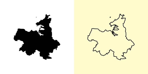 Sligo Haritası Rlanda Avrupa Doldurulmuş Çizilmiş Harita Tasarımları Vektör Illüstrasyonu — Stok Vektör