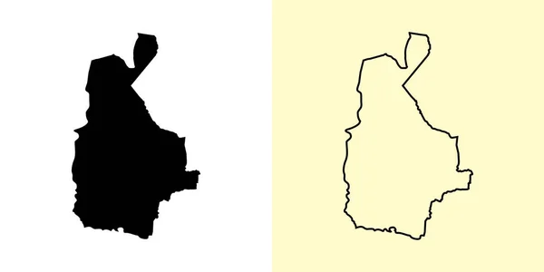 Карта Систана Белуджистана Иран Азия Заполненные Очерченные Схемы Карт Векторная — стоковый вектор