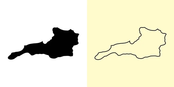シパリア地図 トリニダード トバゴ アメリカ 地図のデザインを記入してアウトラインします ベクターイラスト — ストックベクタ