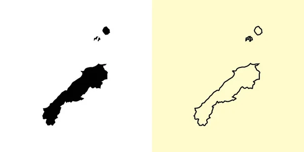 Mappa Shimane Giappone Asia Pieno Disegni Mappe Contorno Illustrazione Vettoriale — Vettoriale Stock