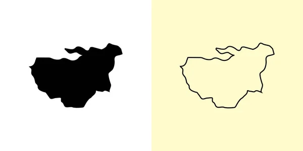 Бурса Карта Турция Азия Заполненные Очерченные Схемы Карт Векторная Иллюстрация — стоковый вектор