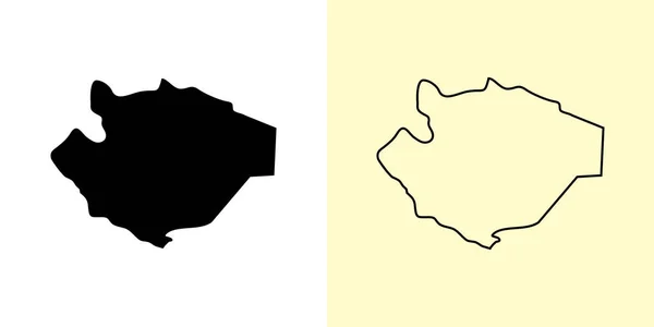 バルドン地図 ラトビア ヨーロッパ 地図のデザインを記入してアウトラインします ベクターイラスト — ストックベクタ