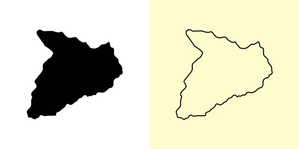 巴格兰地图 阿富汗 填好并勾勒出地图的设计 矢量说明 — 图库矢量图片