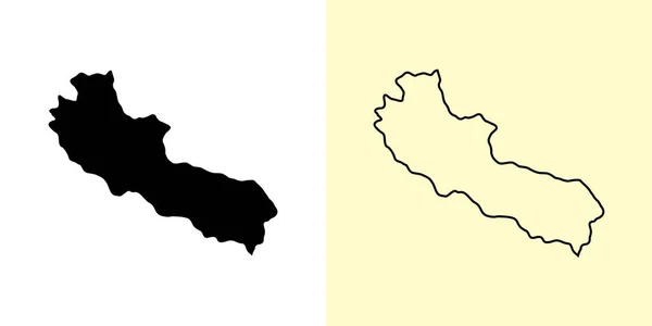 Χάρτης Baglung Νεπάλ Ασία Γεμάτο Και Περίγραμμα Σχέδια Χάρτη Εικονογράφηση — Διανυσματικό Αρχείο