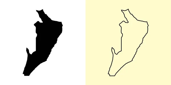 Карта Шаркия Саут Оман Азия Заполненные Очерченные Схемы Карт Векторная — стоковый вектор